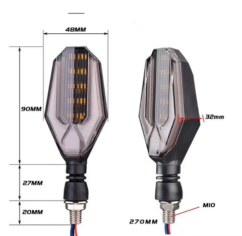 Motorcycle 30LED Two-Color Steering Signal Light
