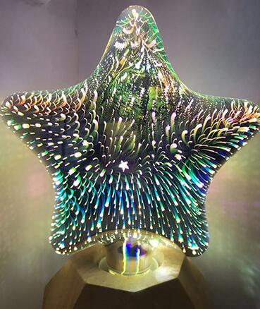 3D Edison Light Bulb – Decorative ST64 G95 Filament LED Star Lamp