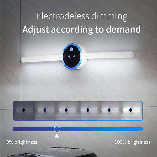 Smart Cabinet Light Clock Timing Sensor Light with stepless dimming feature, allowing brightness adjustment to user preference.