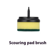 Powerful electric scrubber with detachable brush heads