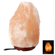 Crystal Salt Lamp Night Light with inset glowing view, showcasing natural rock salt design for bedroom decor and gifts.