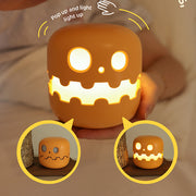 Pumpkin Bedside Lamp - Halloween Decor with pop-up function and glowing LED light, ideal for Halloween-themed night lighting.