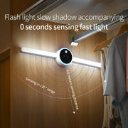Smart LED Wardrobe Light with 120° infrared motion sensor and fast light activation, perfect for closets and cabinets.