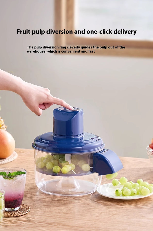 Automatic Grape Peeler with one-click delivery and pulp diversion ring, ideal for fast and clean fruit processing in kitchens.