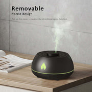 Black Flame Aromatherapy USB Diffuser with removable nozzle design for directional mist and essential oil diffusion.