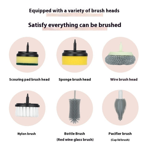 Multifunctional electric cleaning brush with accessories”
