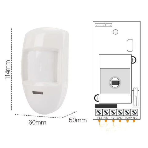 Wired PIR Motion Sensor Infrared Security Alarm