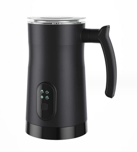 Sleek black Stainless Steel Milk Frother - Electric Machine | 400W, 160ML with LED indicators, ideal for modern kitchen appliances collection.